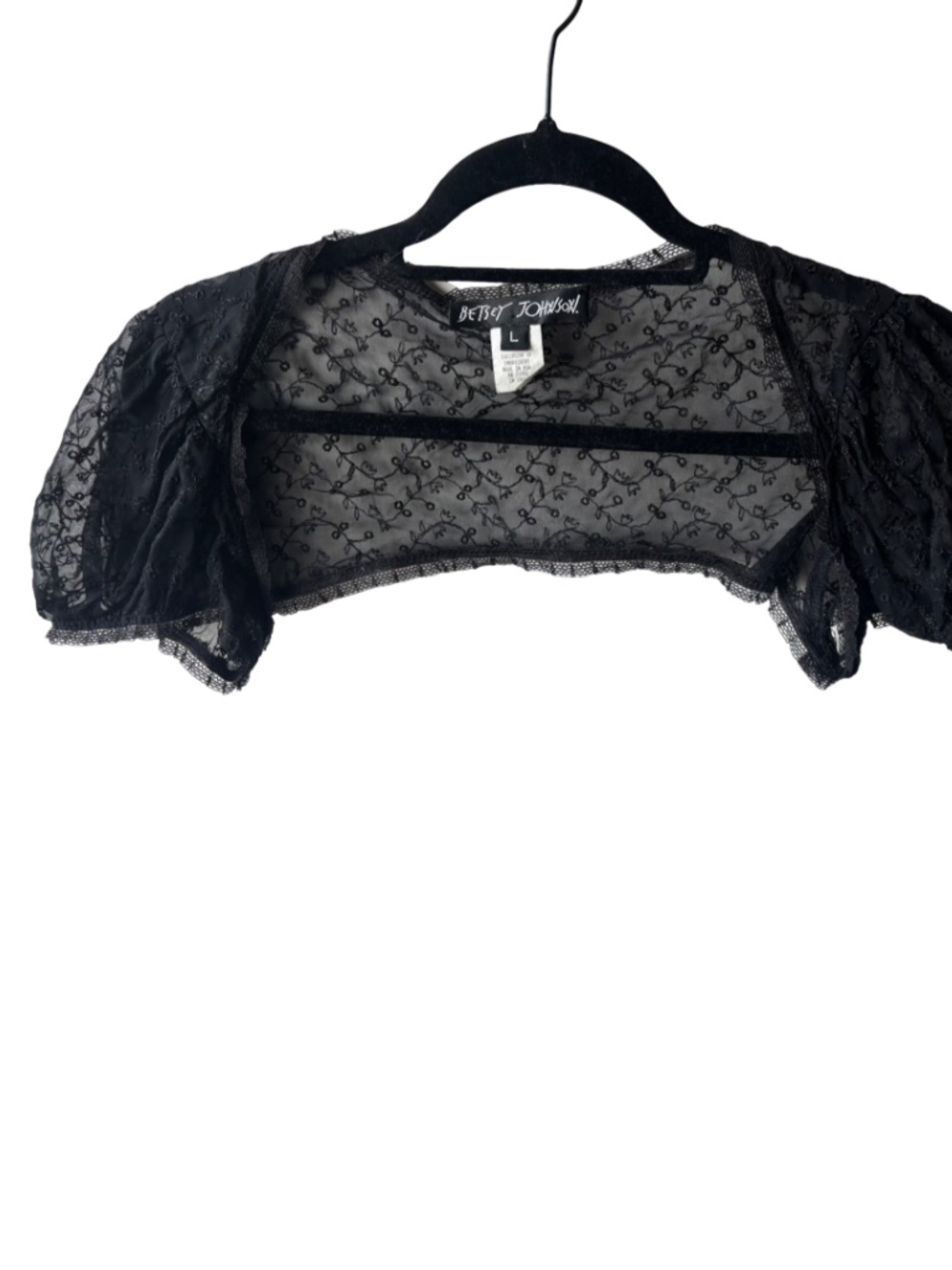BETSEY JOHNSON PUFF-SLEEVE SHRUG